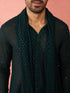 Men's Complete Bottle Green Kurta Set with Pant and Dupatta